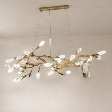 Crystal Blossom Linear Chandelier