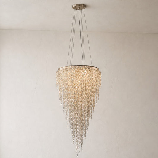 Crystal Tassel Cascade Chandelier
