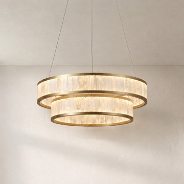Crystara Concentric Ring Pendant Light