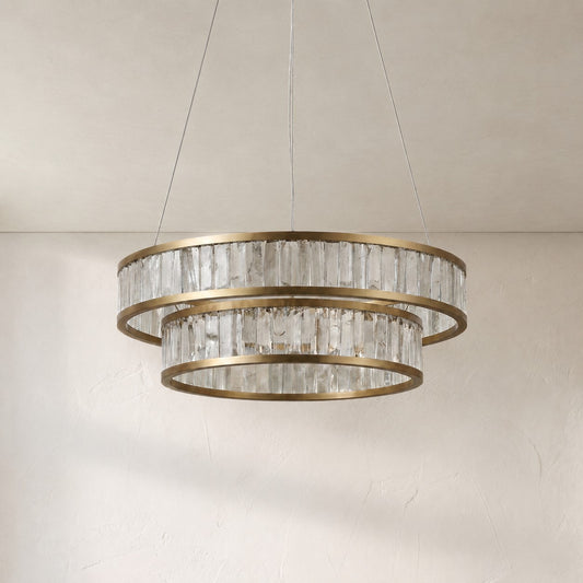 Crystara Concentric Ring Pendant Light