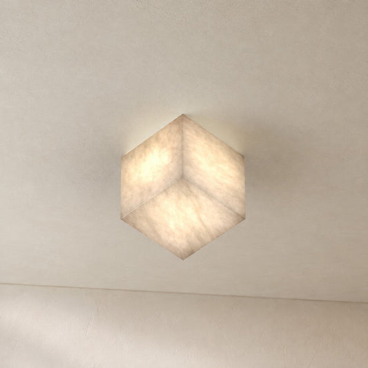 Cube Alabaster Wall Lamp