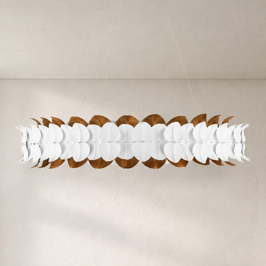 Darla Chandelier Sculpted Leaves 39"