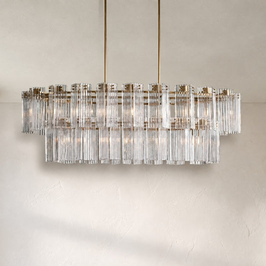 Delsie Oval Tiered Chandelier 63'' 72"W