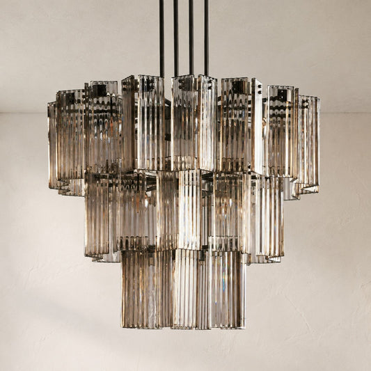 Delsie Round Art Glass Chandelier 38" 48" 60"D