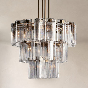 Delsie Round Art Glass Chandelier 38" 48" 60"D
