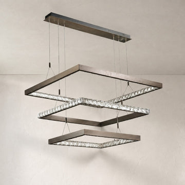 Drake Triple-Tier Square Pendant Light