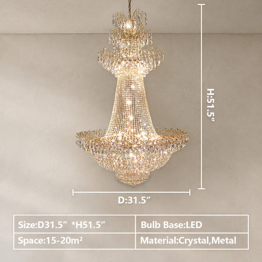 Empire Extra Large French Classic Multi-tiered Crystal Chandelier