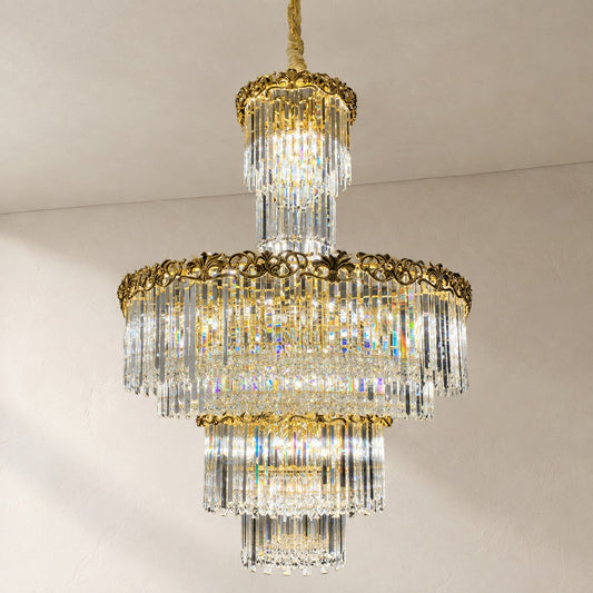 Empire Gold Crystal 12-Light Wreath Chandelier, 23.6 Inch
