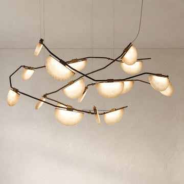 Enceladus Alabaster Chandelier, Artistic Modern Chandelier for Bar Area