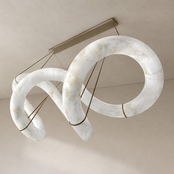 Ethereal Alabaster Chandelier 70½"