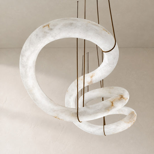 Ethereal Alabaster Chandelier 70½"