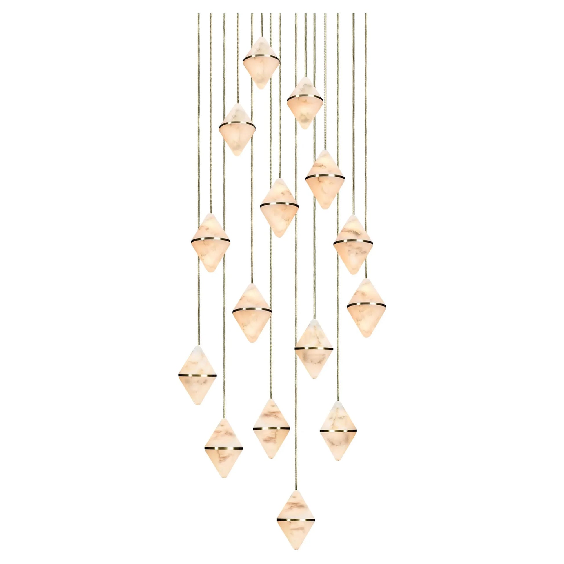 Gem Circular Cluster Alabaster Chandelier 15