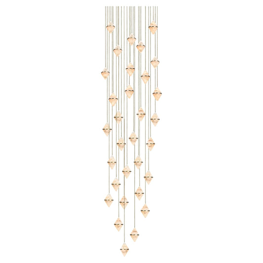 Gem Circular Cluster Alabaster Chandelier 30