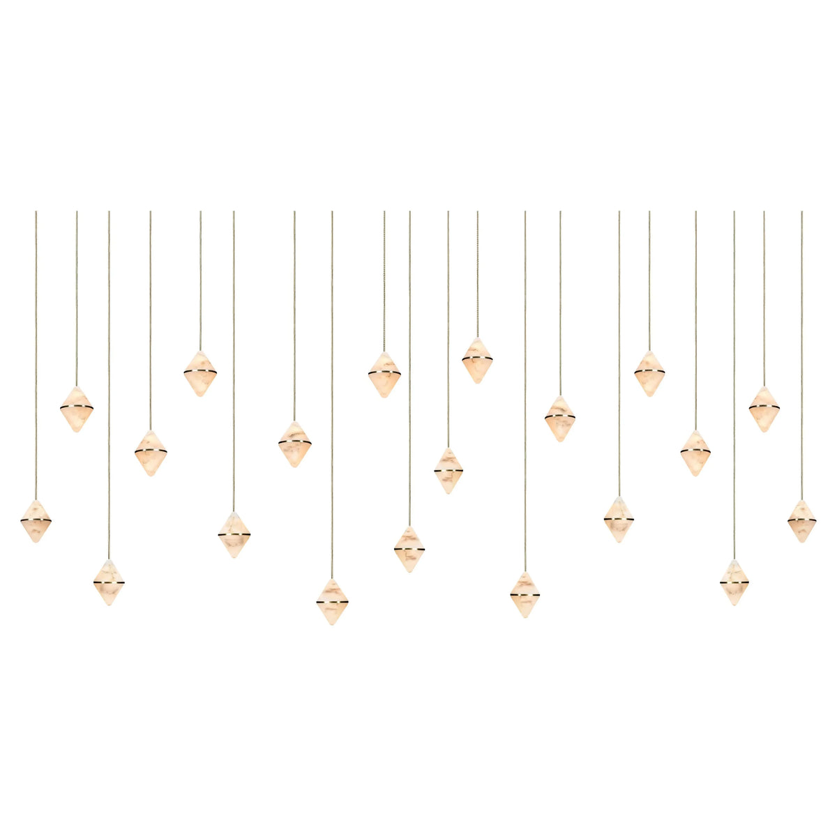 Gem Rectangular Alabaster Chandelier 20