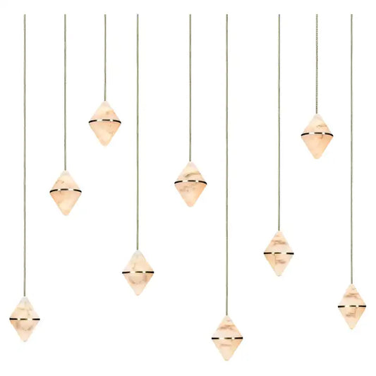 Gem Rectangular Alabaster Chandelier 9