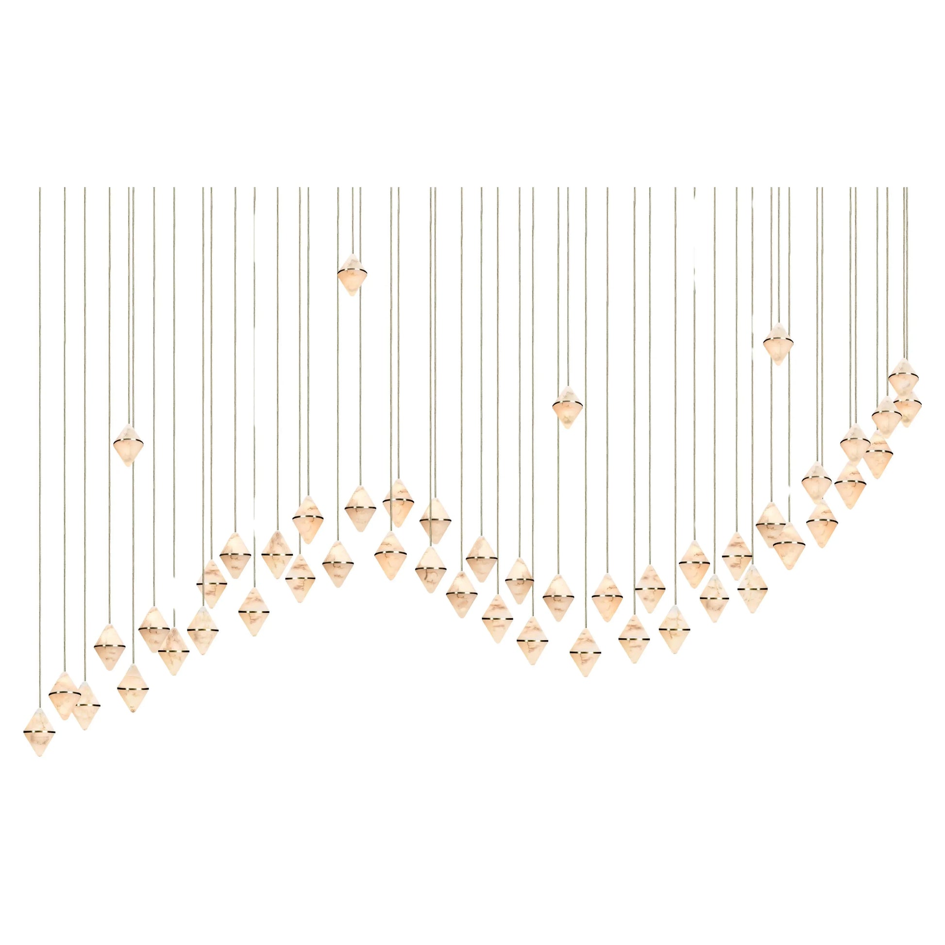 Gem Wave Alabaster Chandelier 48