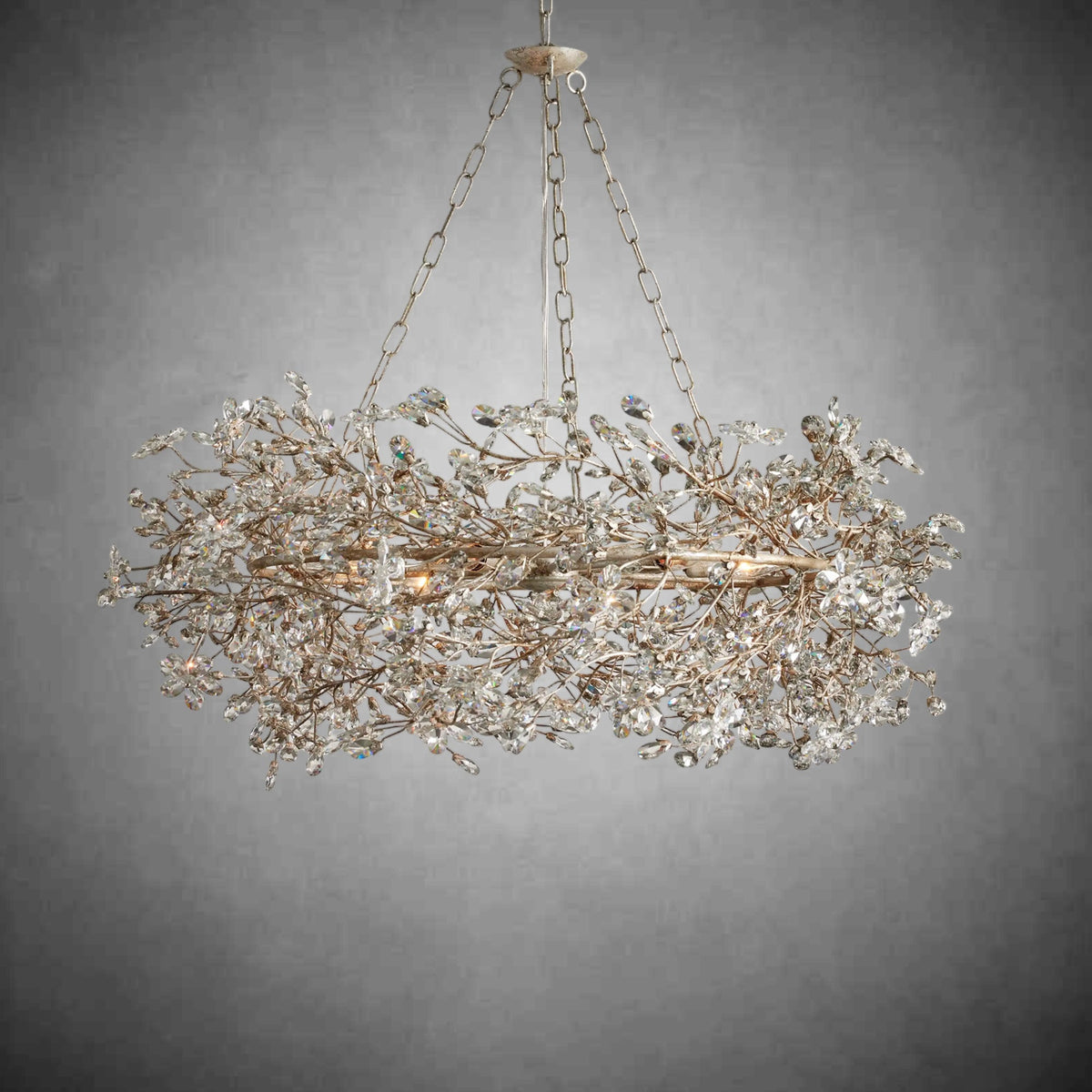 Fiore Crown Chandelier 39" 48" 60"-Chandelier-Merlin Lamps-GOLD-39"-lamerlighting