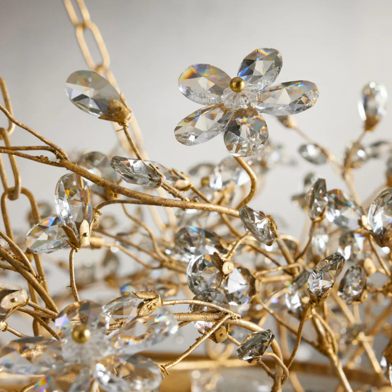 Fiore Crown Chandelier 39" 48" 60"-Chandelier-Merlin Lamps-GOLD-39"-lamerlighting
