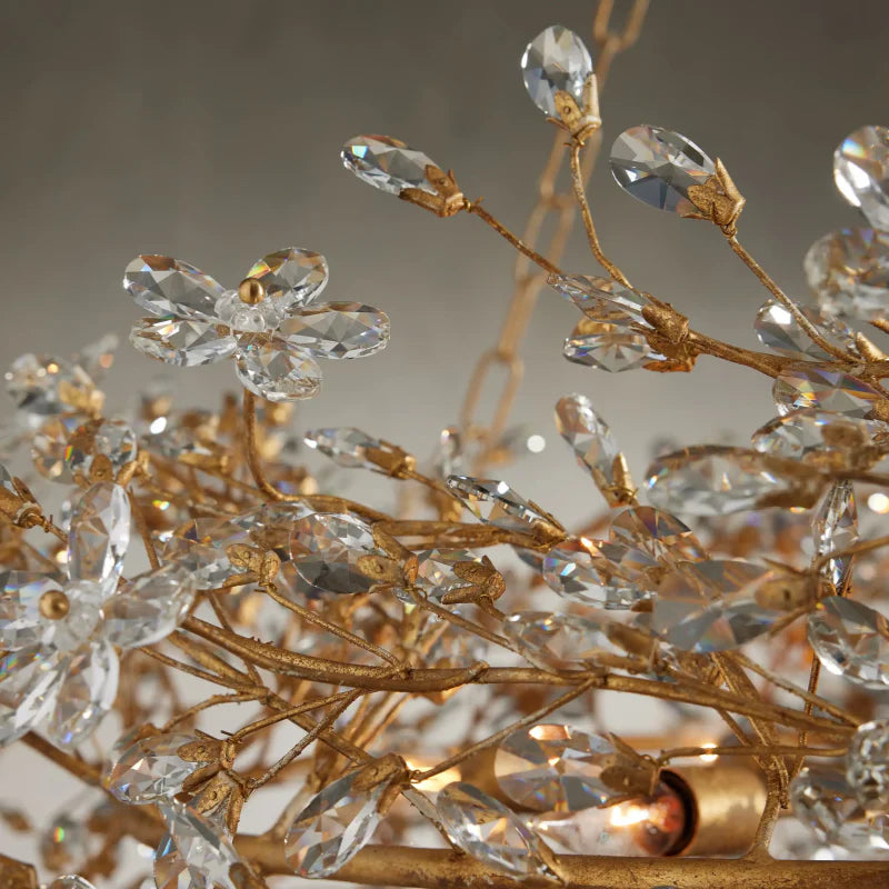 Fiore Crown Chandelier 39" 48" 60"-Chandelier-Merlin Lamps-GOLD-39"-lamerlighting