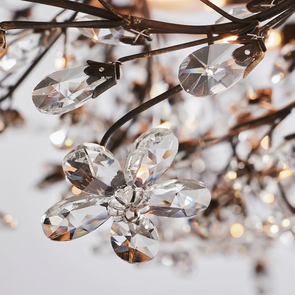 Fiore Crown Chandelier 39" 48" 60"-Chandelier-Merlin Lamps-GOLD-39"-lamerlighting