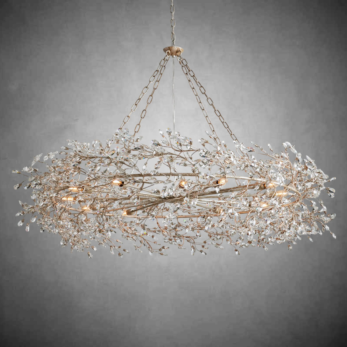 Fiore Crown Chandelier 39" 48" 60"-Chandelier-Merlin Lamps-GOLD-39"-lamerlighting