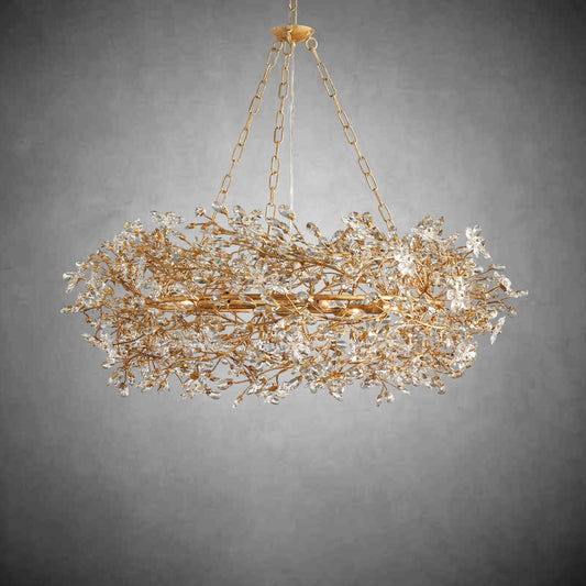 Fiore Crown Chandelier 39" 48" 60"-Chandelier-Merlin Lamps-GOLD-39"-lamerlighting