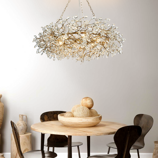 Fiore Crown Chandelier 39" 48" 60"-Chandelier-Merlin Lamps-GOLD-39"-lamerlighting