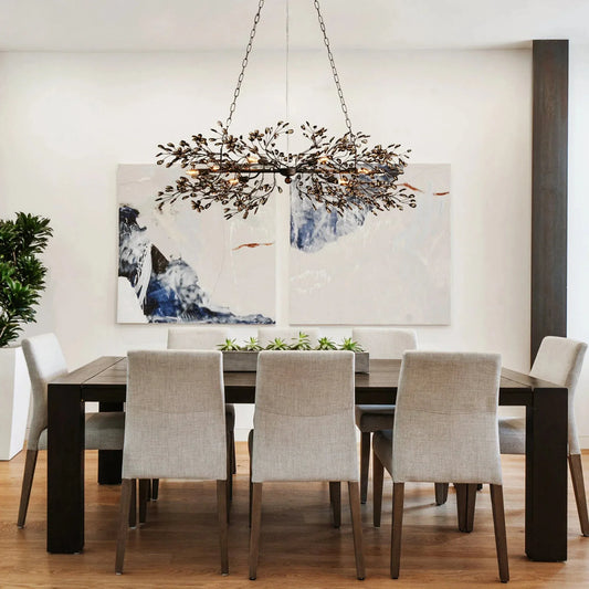 Fiore Linear Chandelier 43" 51" 68"W-Chandelier-Merlin Lamps-GOLD-43"-lamerlighting