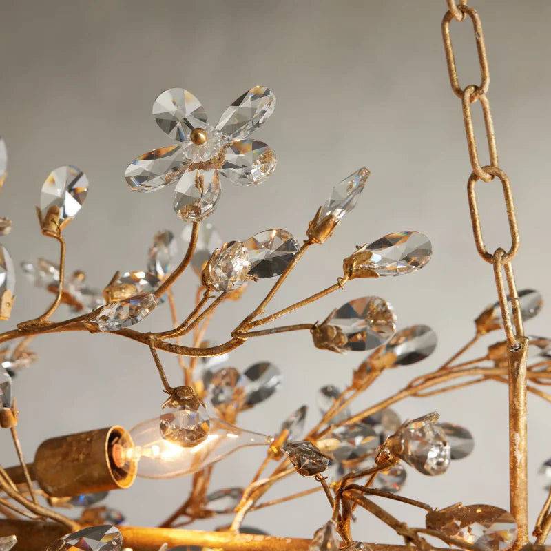 Fiore Linear Chandelier 43" 51" 68"W-Chandelier-Merlin Lamps-GOLD-43"-lamerlighting