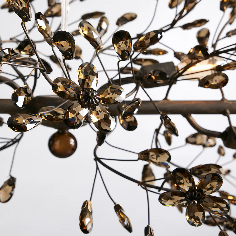 Fiore Linear Chandelier 43" 51" 68"W-Chandelier-Merlin Lamps-GOLD-43"-lamerlighting
