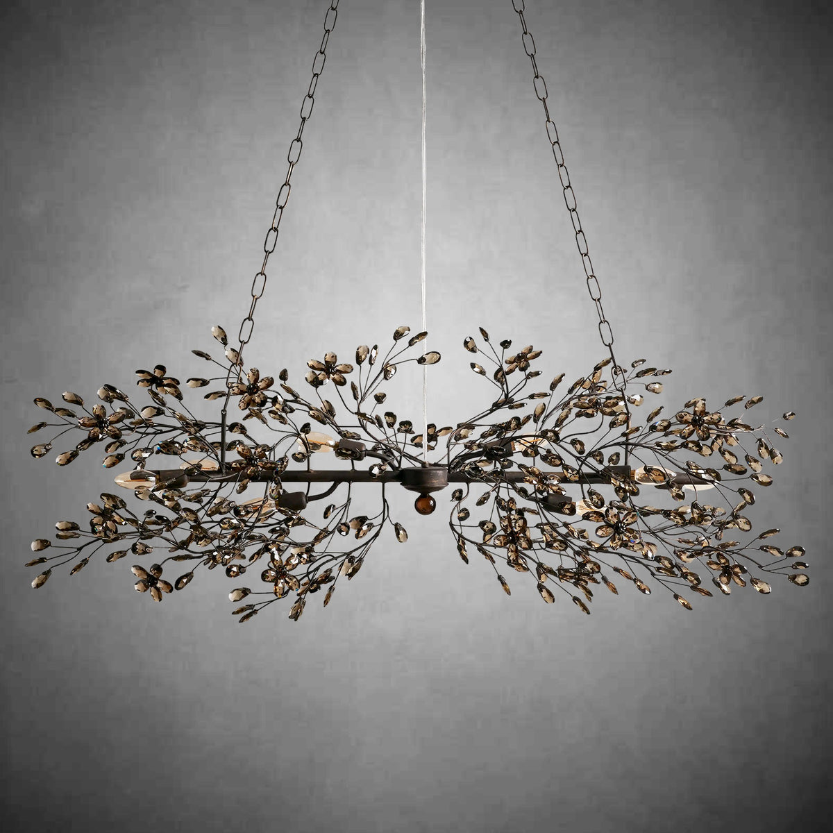 Fiore Linear Chandelier 43" 51" 68"W-Chandelier-Merlin Lamps-GOLD-43"-lamerlighting