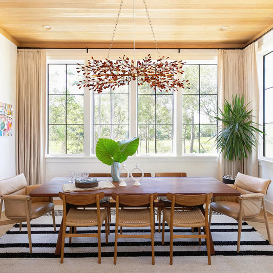 Fiore Linear Chandelier 43" 51" 68"W-Chandelier-Merlin Lamps-GOLD-43"-lamerlighting