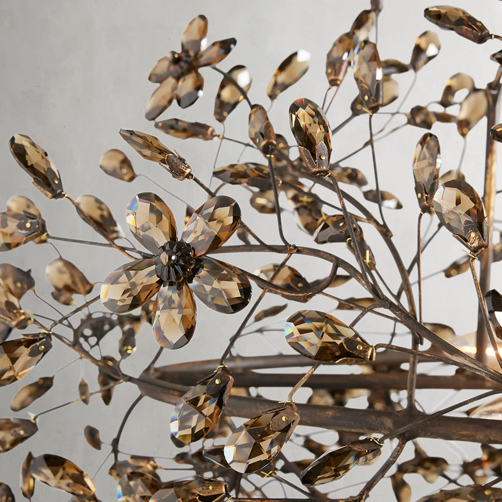 Fiore Oval Chandelier 62'' 74''-Chandelier-Merlin Lamps-GOLD-62"-lamerlighting