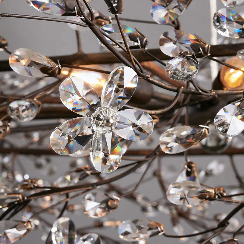 Fiore Oval Chandelier 62'' 74''-Chandelier-Merlin Lamps-GOLD-62"-lamerlighting