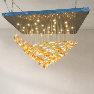 Floating Leaf Round Chandelier