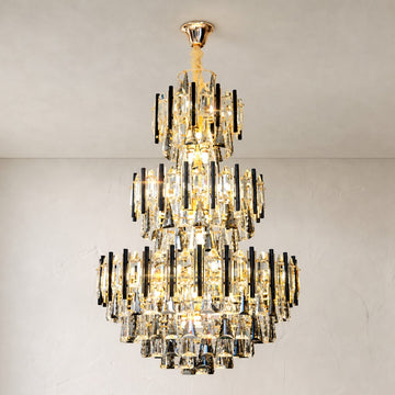 Foyer 3 Layers Extra Large Crystal Chandelier For Living Room Staircase Ceiling Lighting Fixture