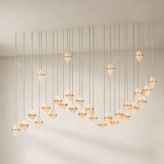 Gem Wave Alabaster Chandelier 26