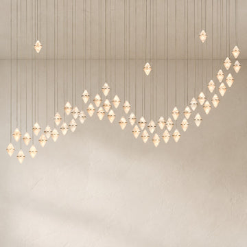 Gem Wave Alabaster Chandelier 48