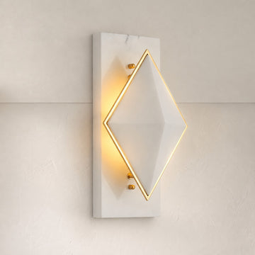 Geometric Alabaster Wall Sconce