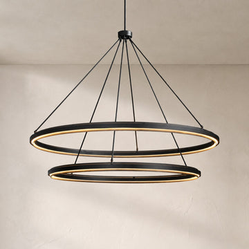 George Two-Tier Round Chandelier 60"
