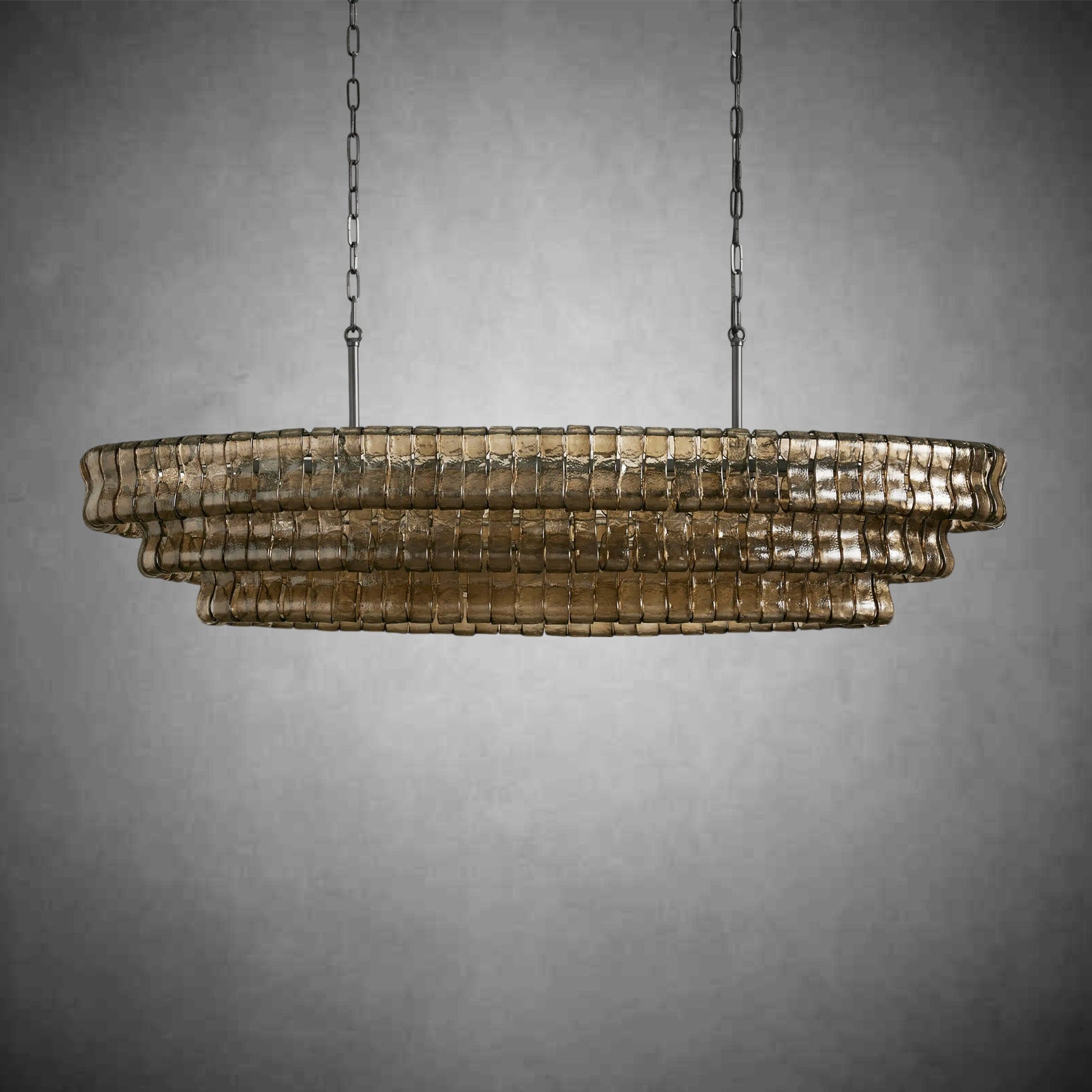 Lamer Lighting Veridian Oval Chandelier 54''65'' - Background Shot
