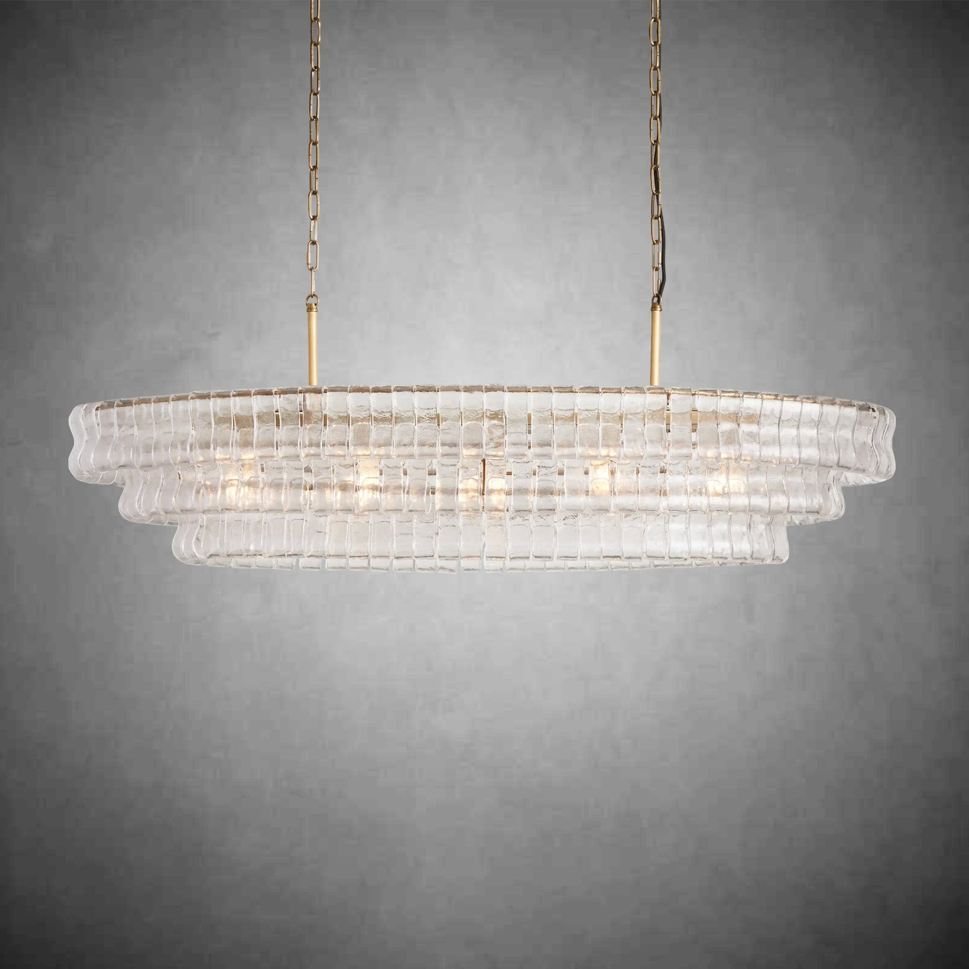Lamer Lighting Veridian Oval Chandelier 54''65'' - Background Shot