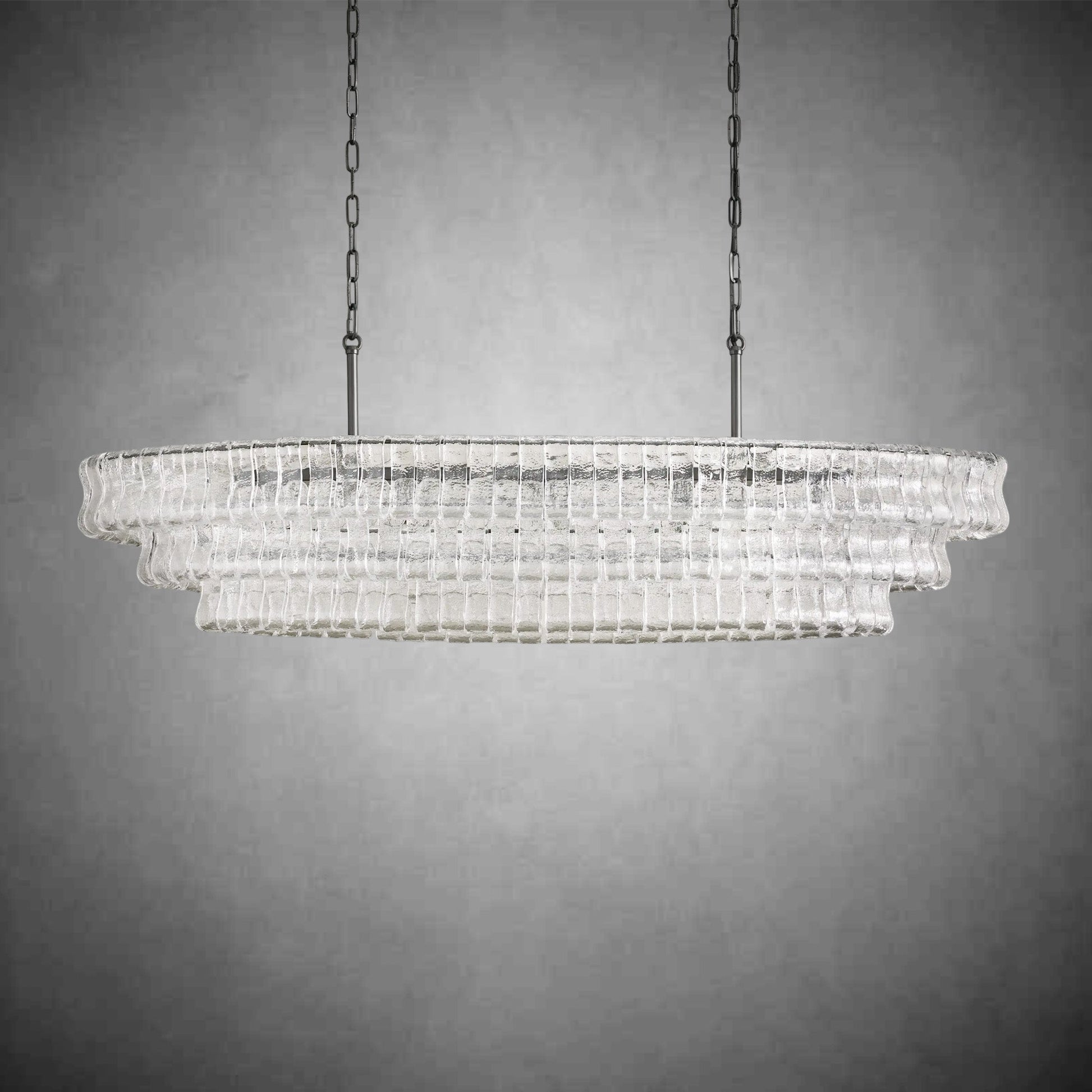 Lamer Lighting Veridian Oval Chandelier 54''65'' - Background Shot