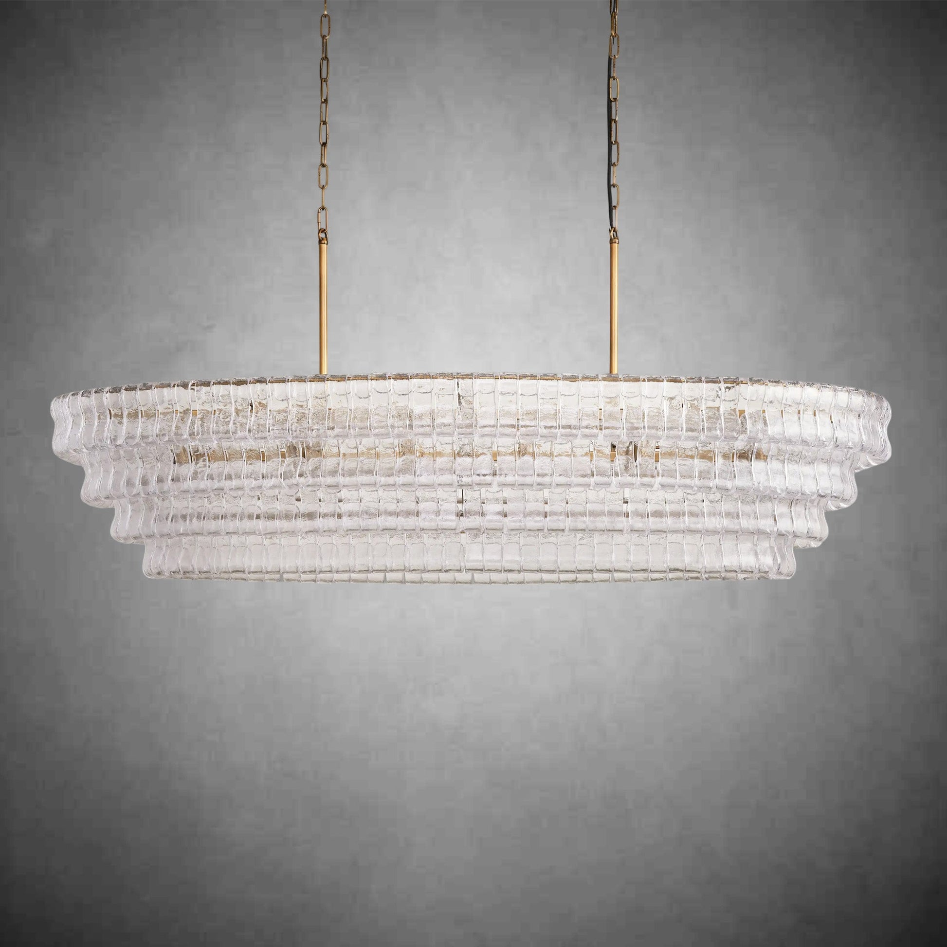 Lamer Lighting Veridian Oval Chandelier 54''65'' - Background Shot