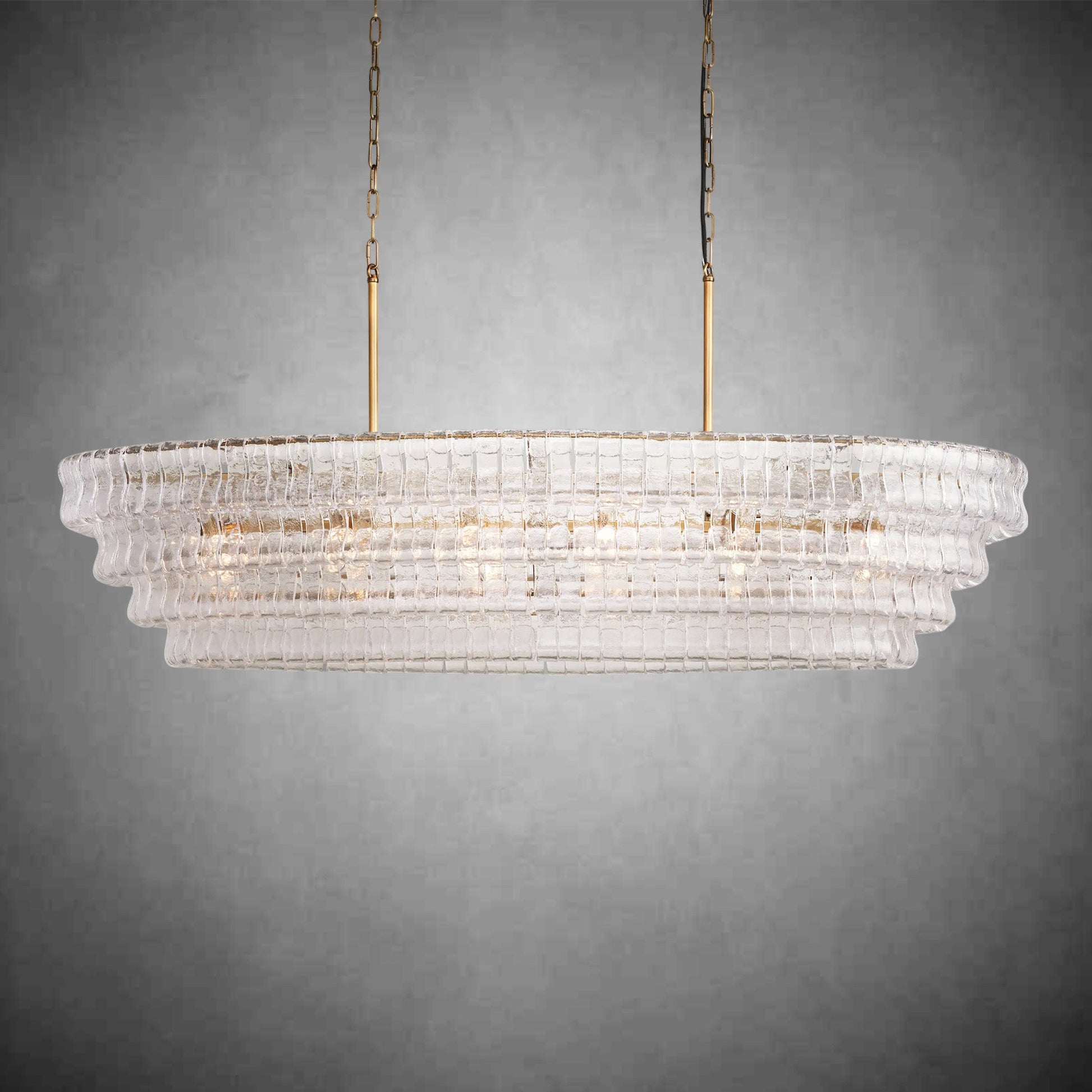 Lamer Lighting Veridian Oval Chandelier 54''65'' - Background Shot