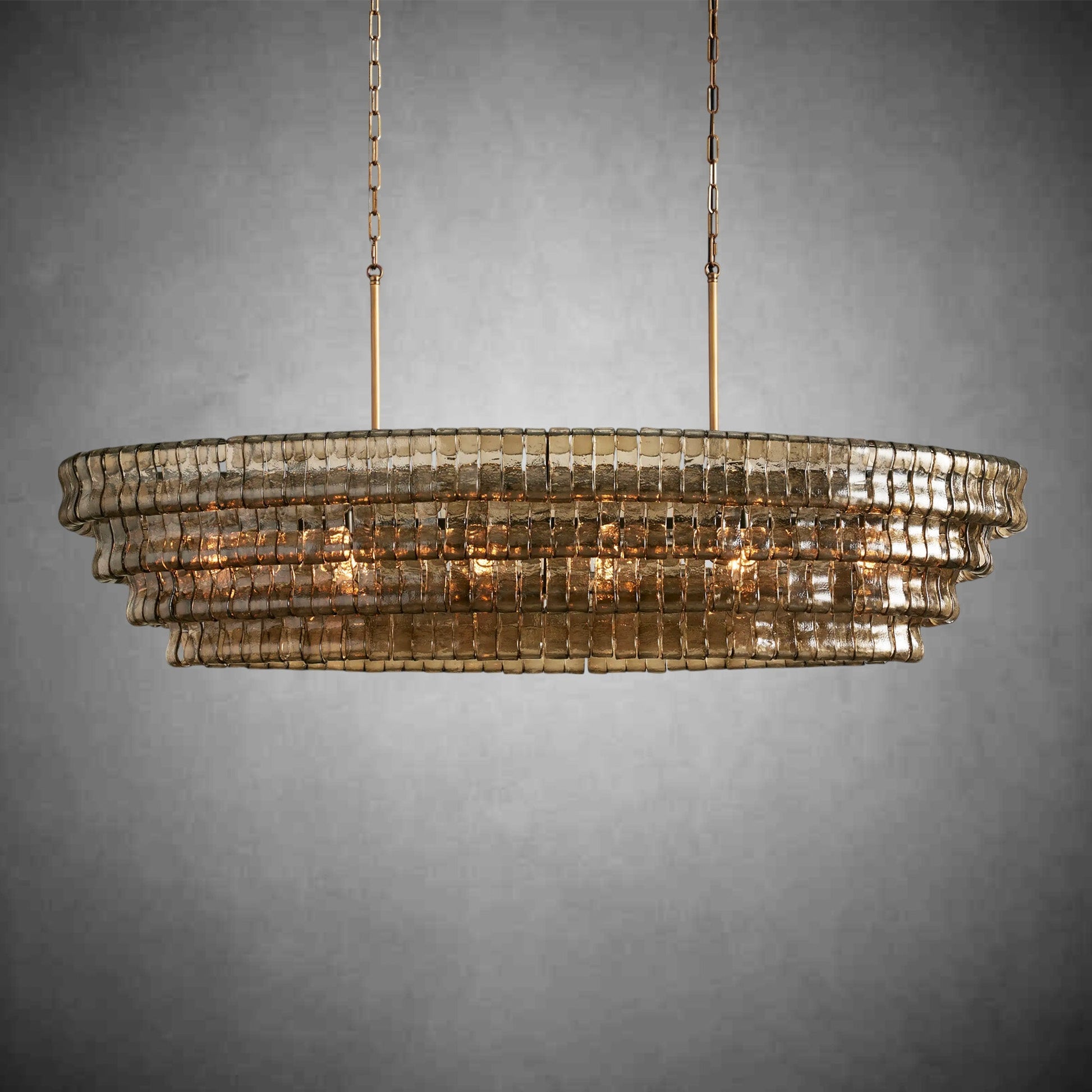Lamer Lighting Veridian Oval Chandelier 54''65'' - Background Shot