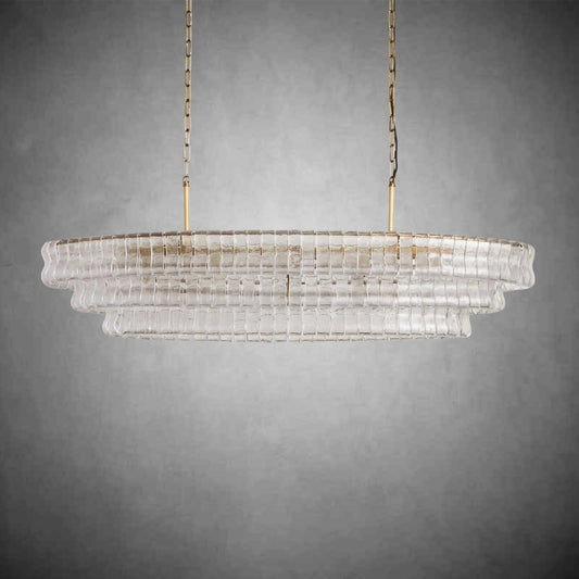 Lamer Lighting Veridian Oval Chandelier 54''65'' - Background Shot