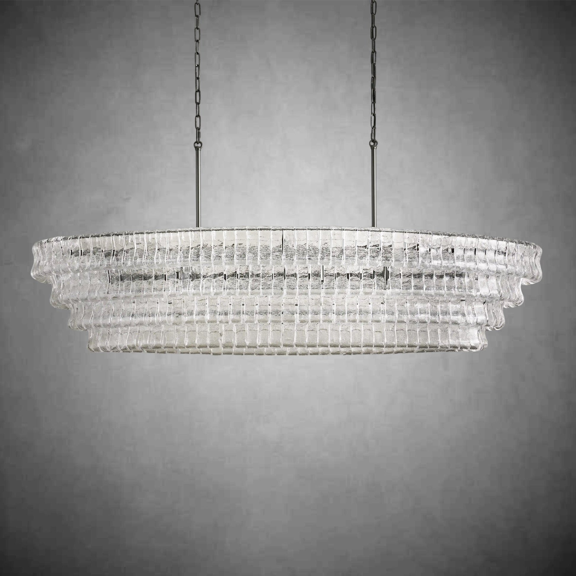Lamer Lighting Veridian Oval Chandelier 54''65'' - Background Shot