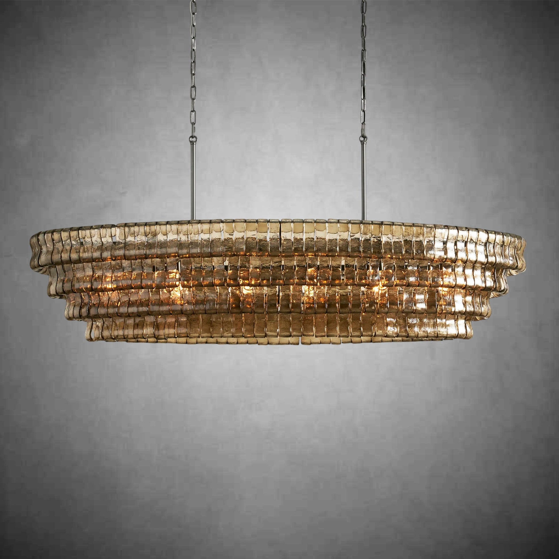 Lamer Lighting Veridian Oval Chandelier 54''65'' - Background Shot