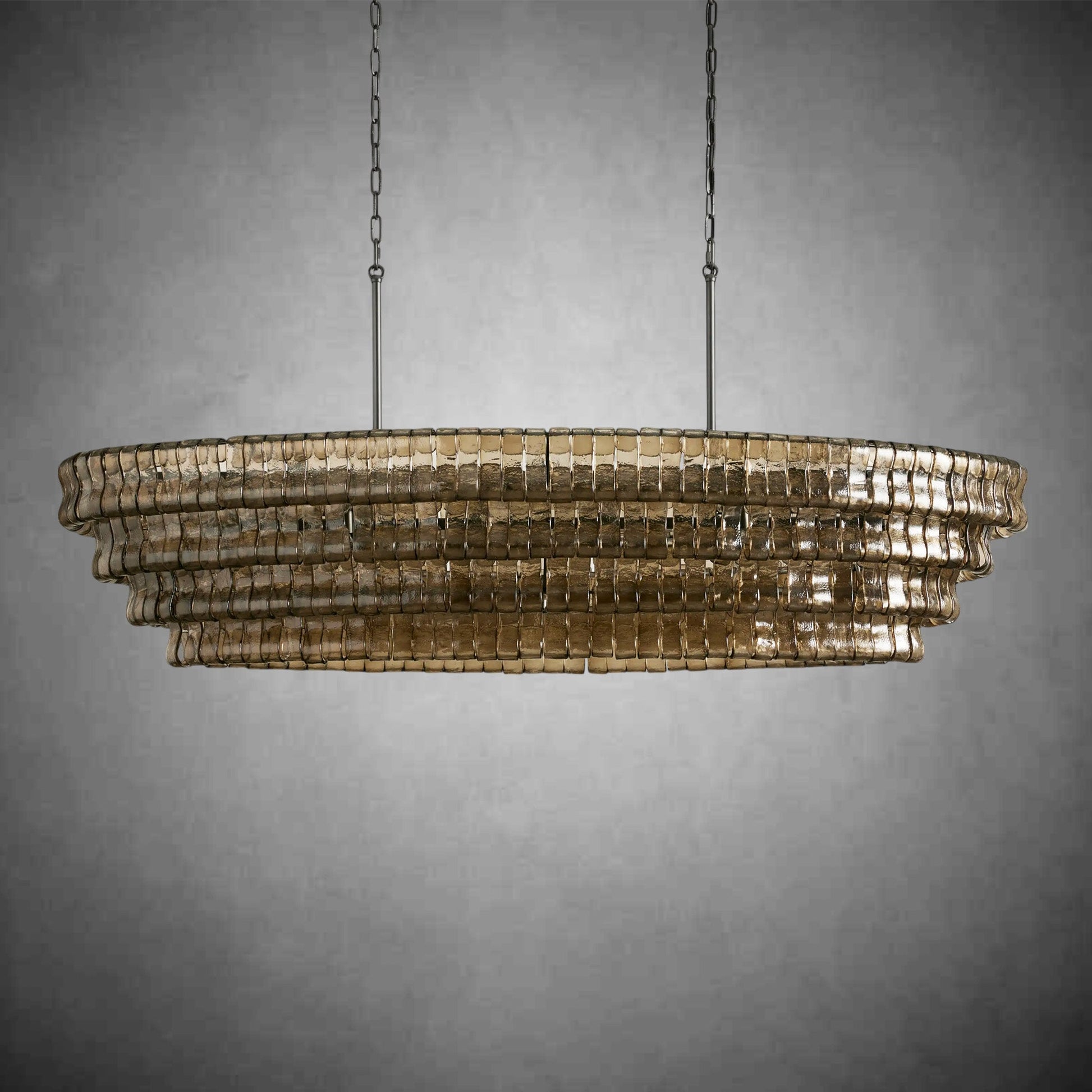 Lamer Lighting Veridian Oval Chandelier 54''65'' - Background Shot